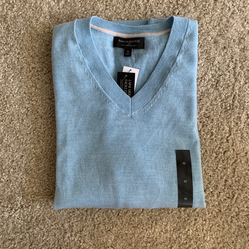 Sky Blue Banana Republic Wool Sweater